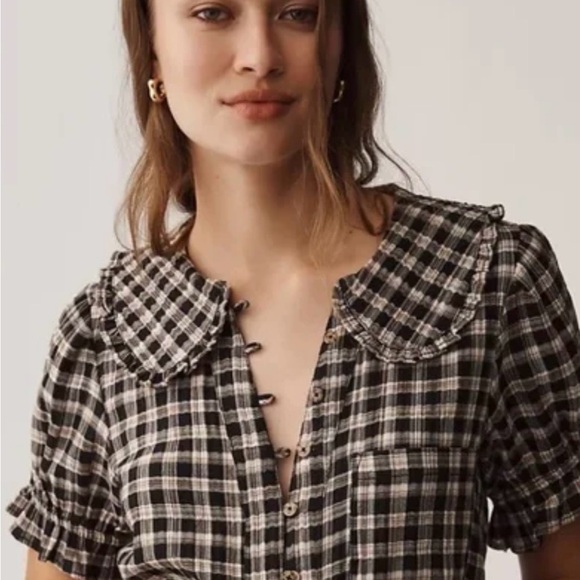Pilcro by Anthropologie Keira Plaid Button-Up Top - Picture 2 of 12